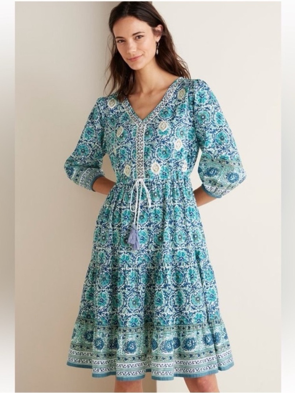 Soft Surroundings Nerissa embroidered Dress